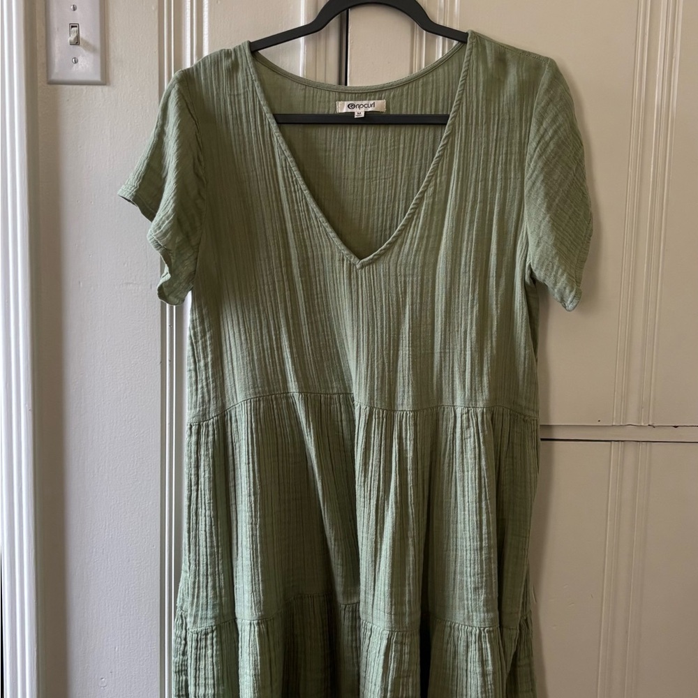Rip Curl Olive V-Neck Tunic Top